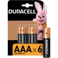 Изображение товара Элемент питания Duracell LR03 BASIC количество - 6, размер - AAA, тип элемента питания - Alkaline