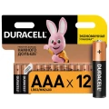 Изображение товара Элемент питания Duracell LR03 BASIC количество - 12, размер - AAA, тип элемента питания - Alkaline