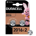 Изображение товара Элемент питания Duracell CR2016 количество - 2, размер - CR2016, тип элемента питания - Li-MnO2