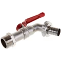Изображение товара Кран шаровой IVANCI Superior IVC.100051.N.04 3/4″ Ду20 Ру20 полнопроходной, двухходовой, уплотнение - PTFE, латунь, никелированный угловой водоразборный, наружная / наружная резьба, управление ручка-рычаг