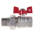 Изображение товара Кран шаровой IVANCI Stable IVC 3/4 Ду20 Ру25 двухходовой с PTFE латунь