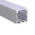 Изображение товара Профиль JazzWay PAL 3535 для светодиодных лент, материал - алюминий, комплект - 2м, 2 глухих заглушки, рассеиватель матовый, 4 клипсы крепежных