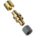 Изображение товара Соединитель двухсторонний KAN-therm UltraLine Push Ду16x2.2/14x2 Ру10 латунный