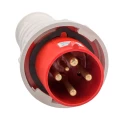 Изображение товара Вилка кабельная КЭАЗ 035 63 А 380 В IP44 с заземлением красная для промышленности