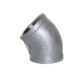 Изображение товара Отвод стальной нержавеющий AISI304 8 мм 45° муфтовый резьбовой