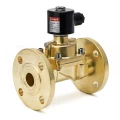 Изображение товара Клапан электромагнитный Smart SA-5576F AC 110V Ду32 Ру25 фланцевый, нормально-закрытый, корпус – латунь, уплотнение - TEFLON, катушка 110В