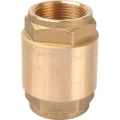 Изображение товара Клапан обратный STOUT 1″ 1/4 Ду32 Ру18 муфтовый, пружинный, корпус - латунь, диск - латунь, уплотнение - NBR