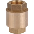 Изображение товара Клапан обратный STOUT 1/2″ Ду15 Ру12 муфтовый, пружинный, корпус - латунь, диск - полимер, уплотнение - NBR