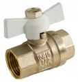 Изображение товара Кран шаровой STI 3/4″ Ду20 Ру40 полнопроходной, латунь, уплотнение - фторопласт, внутренняя резьба, ручка-бабочка
