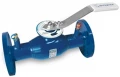 Изображение товара Кран шаровой Temper 684 Ду80 Ру25 с измерительными ниппелями, стандартнопроходной, регулирующий, двухходовой, углеродистая сталь 20, уплотнение - PTFE, фланцевый, рукоятка
