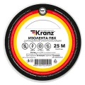 Изображение товара Изолента самозатухающая Kranz 15 мм 25 м ПВХ белая электромонтажная