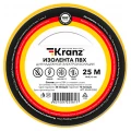 Изображение товара Изолента самозатухающая Kranz 19 мм x 25 м желтая ПВХ