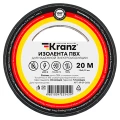 Изображение товара Изолента самозатухающая KRANZ 15 мм 20 м черная ПВХ электромонтажная