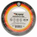 Изображение товара Изолента Kranz самозатухающая 19 мм 25 м ПВХ серый