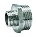 Изображение товара Ниппель переходной Euros ST3013 1"x1/2" латунный никелированный Ду25х15