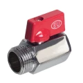 Изображение товара Кран шаровой Kromwell MINI EU.YT1089 1/2″ Ду15 Ру10 полнопроходной, корпус - хромированная латунь CW617N, уплотнение PTFE, внутренняя резьба / наружная резьба, управление - ручка/бабочка