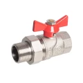 Изображение товара Кран шаровой Kromwell EU.YT1287 3/4″ Ду20 Ру40 полнопроходной, корпус - никелированная латунь CW617N, уплотнение PTFE, внутренняя резьба / наружная резьба, управление - ручка/бабочка, с полусгоном