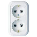 Изображение товара Розетка Кунцево-Электро Валентина РА16-826 2-местная с заземлением IP20 белая