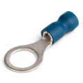Изображение товара Наконечник кольцевой КВТ НКИ 2.5-8 изолированный, сечение 1-2.5 мм2, диаметр кольца 8.4 мм, материал - медь, цвет - синий