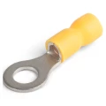 Изображение товара Наконечник кольцевой КВТ НКИ 6.0-6 изолированный, сечение 2.5-6 мм2, диаметр кольца 6.4 мм, материал - медь, цвет - желтый