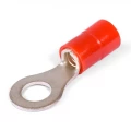 Изображение товара Наконечник кольцевой КВТ НКИ(н) 10-6 изолированный, сечение 10 мм2, диаметр кольца 6.4 мм, материал - медь, цвет - красный