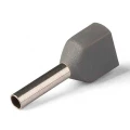 Изображение товара Наконечник втулочный КВТ НШВИ(2) 0.75-8 штыревой изолированный двойной, сечение 0.75 мм2, длина контакта 8 мм, материал - медь, цвет - серый