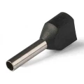 Изображение товара Наконечник втулочный КВТ НШВИ(2) 1.5-12 штыревой изолированный двойной, сечение 1.5 мм2, длина контакта 12 мм, материал - медь, цвет - черный