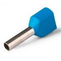 Изображение товара Наконечник втулочный КВТ НШВИ(2) 2.5-10 штыревой изолированный двойной, сечение 2.5 мм2, длина контакта 10 мм, материал - медь, цвет - синий