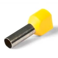 Изображение товара Наконечник втулочный КВТ НШВИ(2) 6.0-14 штыревой изолированный двойной, сечение 6.0 мм2, длина контакта 14 мм, материал - медь, цвет - желтый
