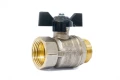 Изображение товара Кран шаровой LD Pride 47.25.В-Н.Б 1″ Ду25 Ру40 стандартнопроходной, двухходовой, латунь ЛС59-1, уплотнение - фторопласт, внутренняя резьба / наружная резьба, ручка-бабочка