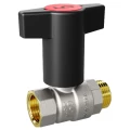 Изображение товара Кран шаровой LD Pride 47.15.В-Н.ТР 1/2″ Ду15 Ру40 стандартнопроходной, двухходовой, латунь ЛС59-1В никелированная, уплотнение - фторопласт Ф-4, внутренняя резьба / наружная резьба, управление - Т-образная рукоятка