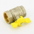 Изображение товара Кран шаровой LD Pride 47.20.В-В.Б GAS 3/4″ Ду20 Ру40 стандартнопроходной, уплотнение - PTFE, латунь, внутренняя резьба, ручка-бабочка