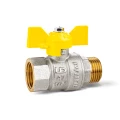 Изображение товара Кран шаровой LD Pride 47.32.В-Н.Б GAS 1 1/4″ Ду32 Ру25 стандартнопроходной, уплотнение - PTFE, латунь, внутренняя резьба / наружная резьба, ручка-бабочка