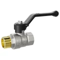 Изображение товара Кран шаровой LD Pride 47.15.В-Н.Р 1/2″ Ду15 Ру40 стандартнопроходной, двухходовой, латунь ЛС59-1, уплотнение - фторопласт Ф-4, внутренняя резьба / наружная резьба, ручка-рычаг