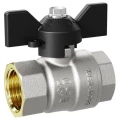 Изображение товара Кран шаровой LD Pride 47.25.В-В.Б 1″ Ду25 Ру40 стандартнопроходной, двухходовой, латунь ЛС59-1, уплотнение - фторопласт Ф-4, внутренняя резьба, ручка-бабочка