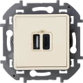 Изображение товара Розетка Legrand Inspiria USB 2-местная для скрытой установки слоновая кость