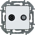 Изображение товара Розетка Legrand Inspiria TV/Спутник 1-местная для скрытой установки IP20 с вилкой TV с топологией звезда, механизм, белая
