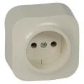 Изображение товара Розетка Legrand Quteo 1-местная IP20 для открытой установки 16А слоновая кость