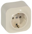Изображение товара Розетка Legrand Quteo 1-местная IP20 с заземлением слоновая кость