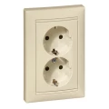 Изображение товара Розетка Legrand Valena 2-местная для скрытой установки 16А IP20 с заземлением, без шторок, в сборе, слоновая кость