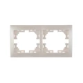 Изображение товара Рамка LEZARD Mira 2П 2 поста горизонтальная, степень защиты IP20, корпус - пластик, цвет - жемчужно-белый