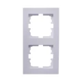Изображение товара Рамка LEZARD Vesna 2П 2 поста вертикальная, степень защиты IP20, корпус - пластик, цвет - белый