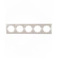 Изображение товара Рамка LEZARD Mira 5П 5 постов горизонтальная, степень защиты IP20, корпус - пластик, цвет - жемчужно-белый