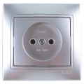 Изображение товара Розетка LEZARD Mira 1-местная скрытой установки без заземления IP20 серый металлик