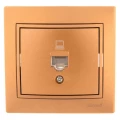 Изображение товара Розетка компьютерная LEZARD Mira скрытой установки разъем RJ45 16А IP20 золотой металлик