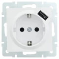 Изображение товара Розетка комбинированная LEZARD Vesna 1-местная с USB скрытой установки