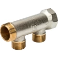 Изображение товара Коллектор LUXOR CP 422 G1″ х G1/2″ Ду25 Ру10 распределительный, корпус - латунь, 5 отводов