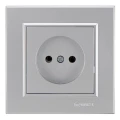 Изображение товара Розетка Makel Karea 1-местная скрытая установка без заземления IP20 серебро