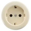 Изображение товара Розетка круглая Makel 1-местная открытой установки с заземлением IP20 кремовая