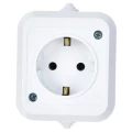Изображение товара Розетка Makel 1-местная открытой установки с заземлением IP44 белая